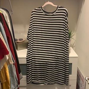 Black and White Striped Dress